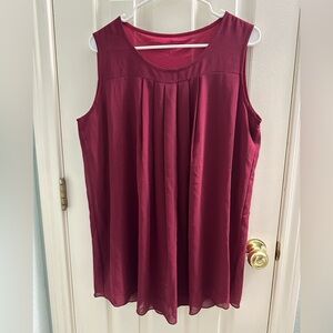 Chic Burgundy Sleeveless Top